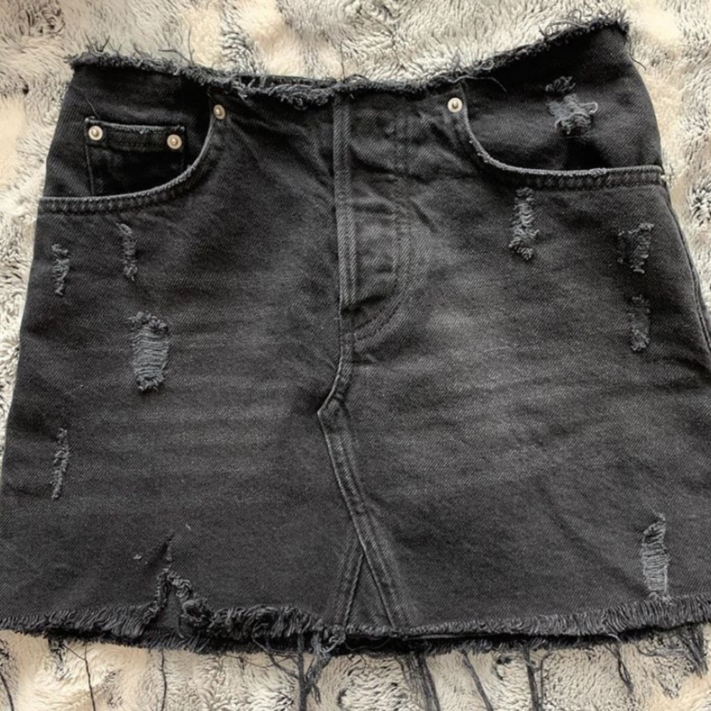 black urban outfitters denim skirt
